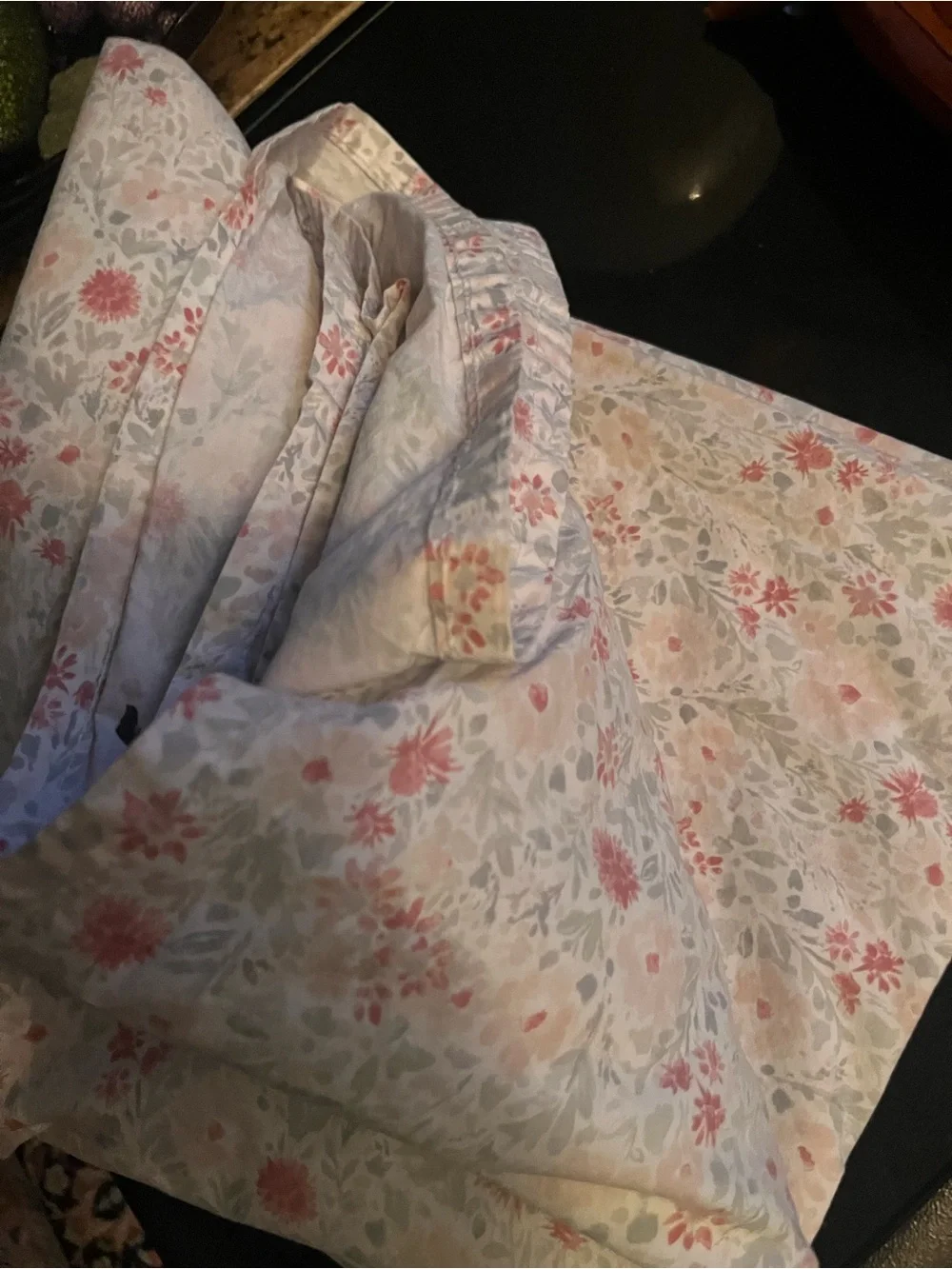 Vintage Ralph Lauren Floral Watercolor in Peach and Coral sheet